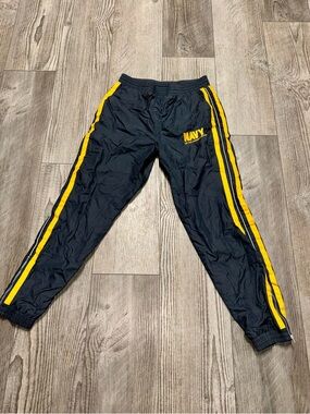 Vintage US. NAVY PHYSICAL TRAINING UNIFORM PANTS track suit lined military M